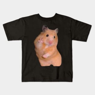 hamster meme peace sign Kids T-Shirt